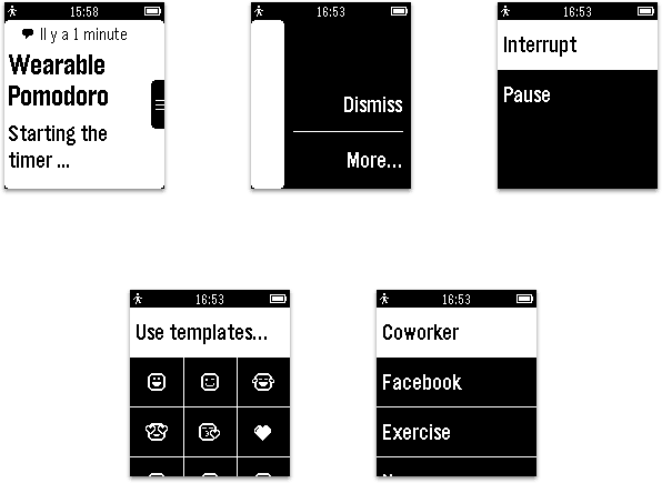 Action with remote input on Pebble