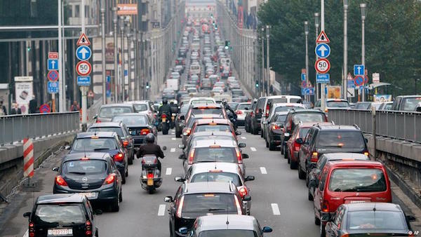 Traffic jam in Brussels