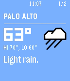 A preview of the Weather
app and its animations
>{pebble-screenshot,pebble-screenshot--time-red}