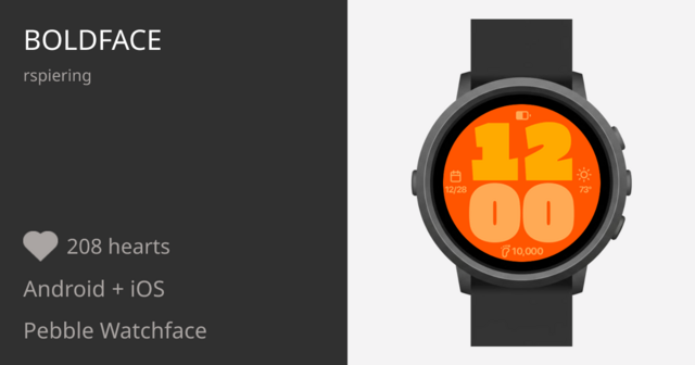 BoldFace - Pebble Appstore