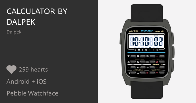 Calculator by Dalpek - Pebble Appstore