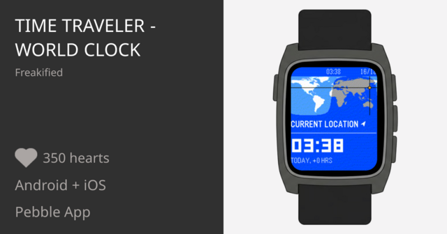 Time Traveler - World Clock - Pebble Appstore