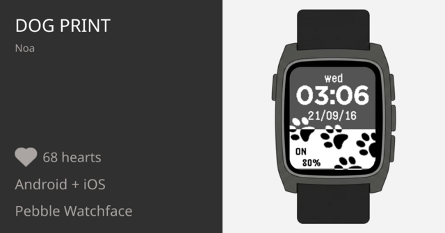 Dog print - Pebble Appstore