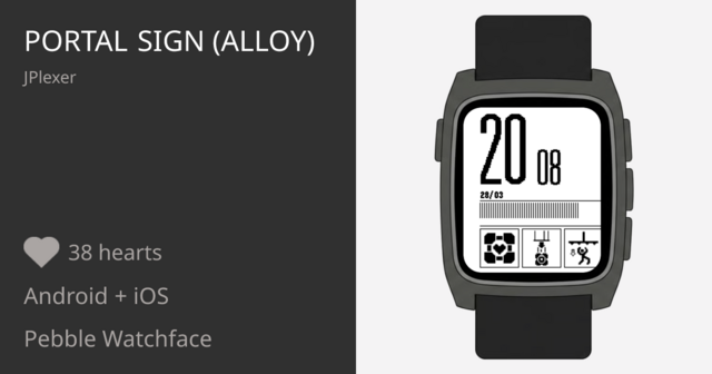 Portal Sign (Alloy) - Pebble Appstore