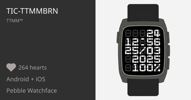 TIC-TTMMBRN - Pebble Appstore