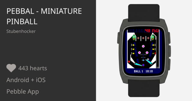 Pebbal - Miniature Pinball - Pebble Appstore