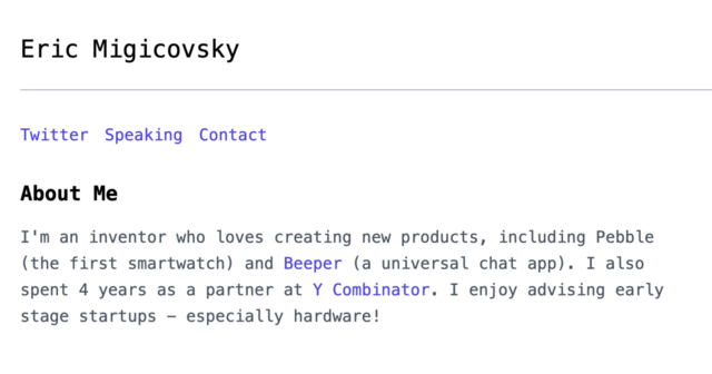 Eric Migicovsky's Blog