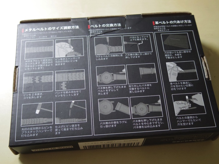 調整キットの背面にやり方が書いてある