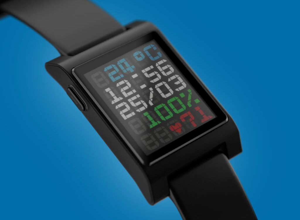 rePebble、カラーE-inkディスプレイの「Core Time 2」の外観