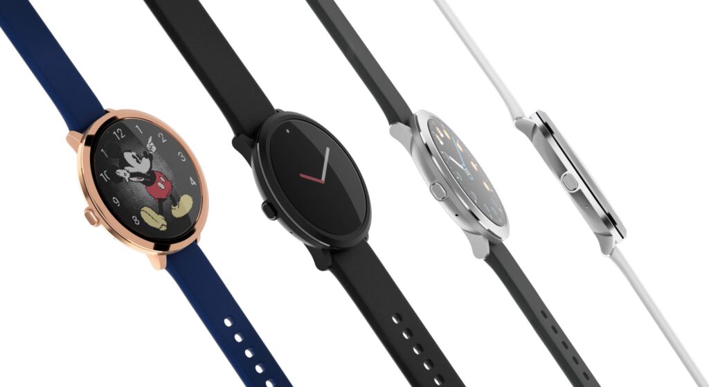 Pebble Round 2のイメージ画像（4モデル、斜めから横）