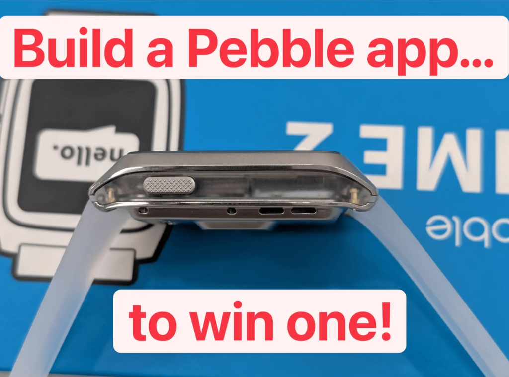 win a prize, transparent Pebble Time 2
